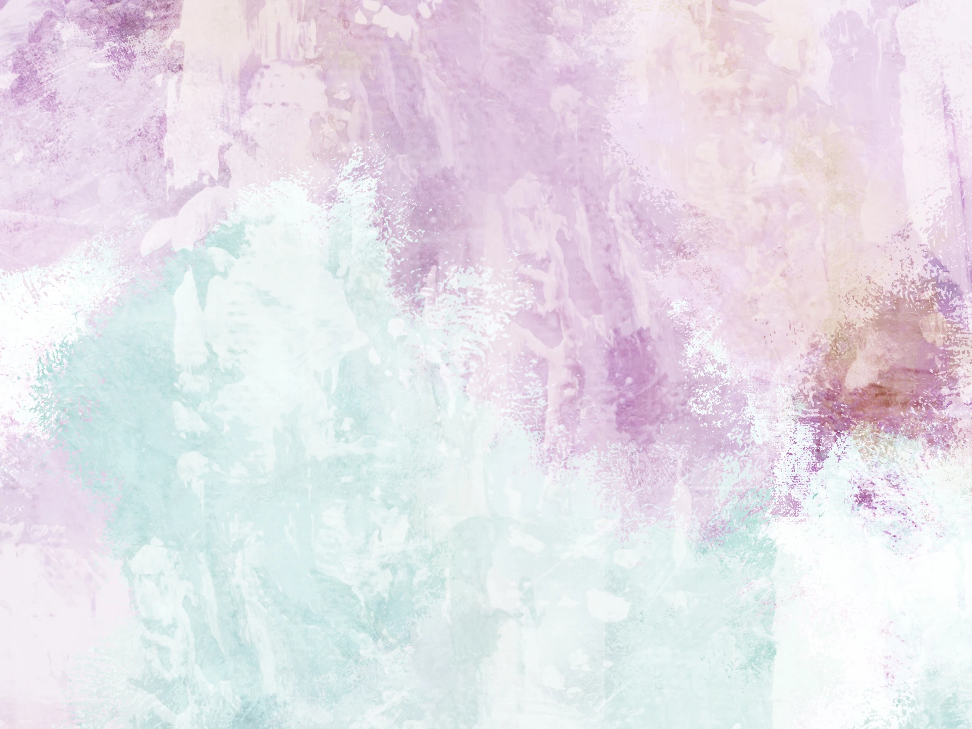 Vibrant abstract composition featuring pastel shades of peach, yellow, teal, and blue. The image has broad, expressive brushstrokes and overlapping colors, evoking creativity and warmth.
