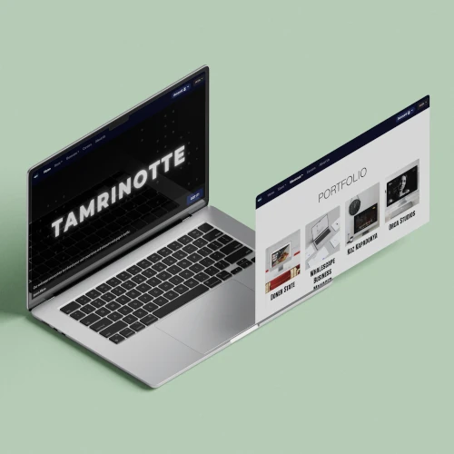 Tamrinotte’s website preview on a laptop screen.